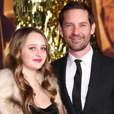 Ruby Sweetheart Maguire together with her father, Tobey Maguire on the red carpet.